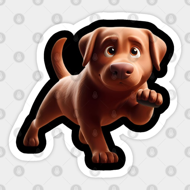 Chesapeake Bay Retriever Dog Sticker by BlackCricketdesign